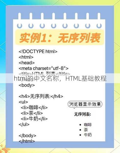 html的中文名称