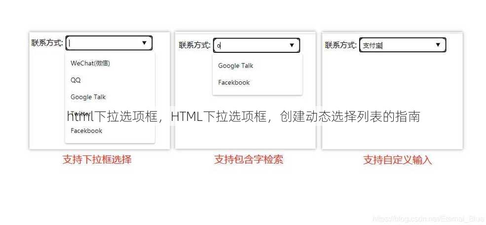 html下拉选项框