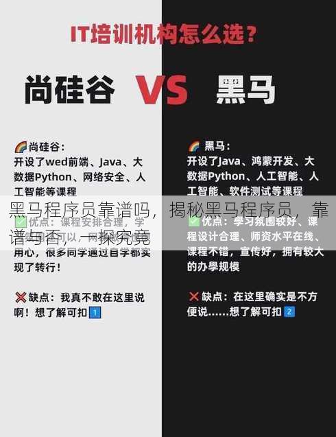 黑马程序员靠谱吗