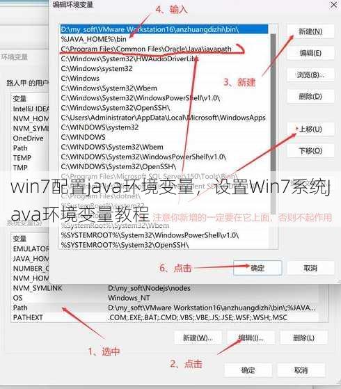 win7配置java环境变量