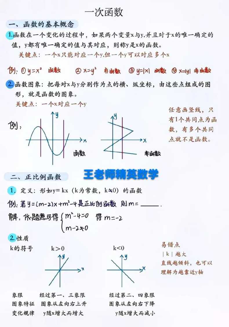 从零开始学函数（初二一次函数入门教学视频）