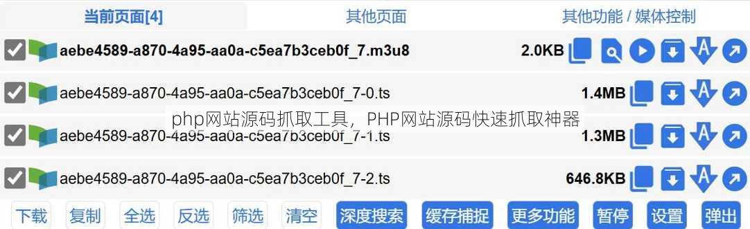 php网站源码抓取工具