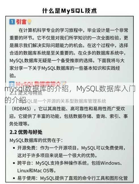 mysql数据库的介绍