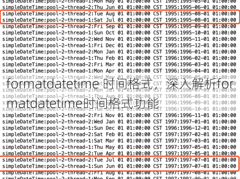 formatdatetime 时间格式