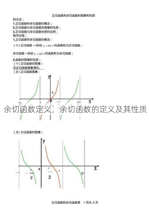 余切函数定义