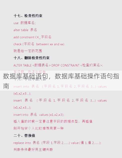 数据库基础语句