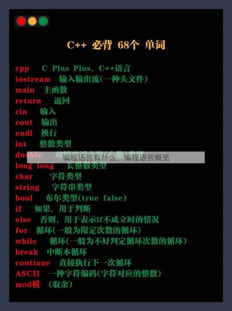 编程语言有什么