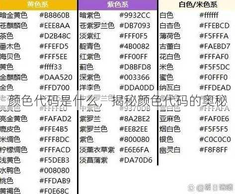 颜色代码是什么