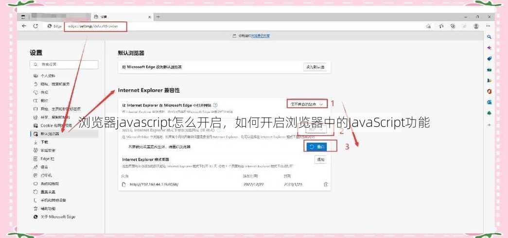 浏览器javascript怎么开启
