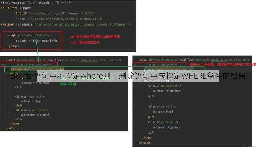 delete语句中不指定where则