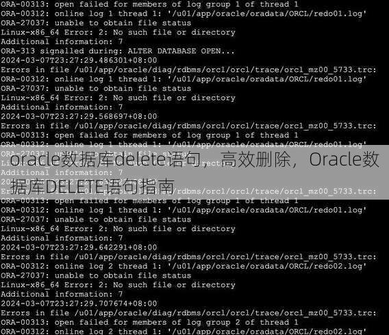 oracle数据库delete语句