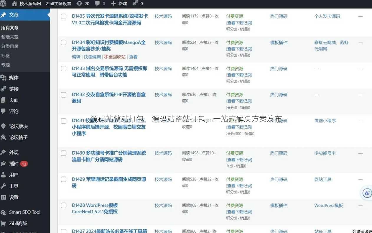 源码站整站打包