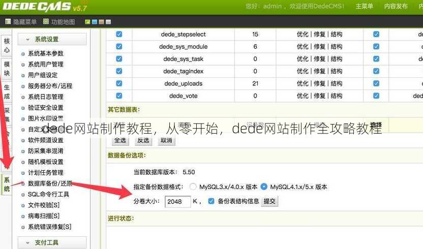 dede网站制作教程