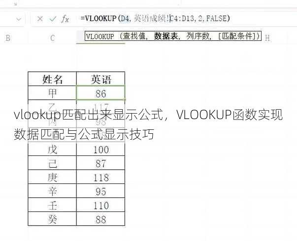 vlookup匹配出来显示公式