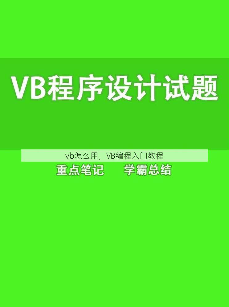 vb怎么用