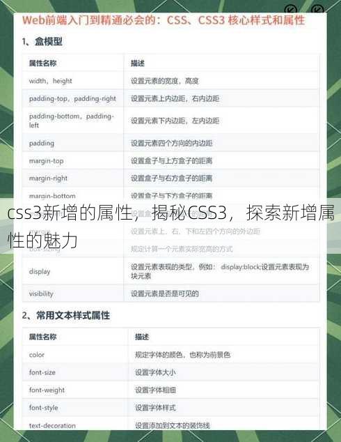 css3新增的属性