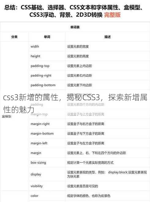 css3新增的属性