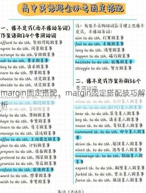 margin固定搭配