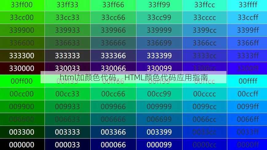 html加颜色代码