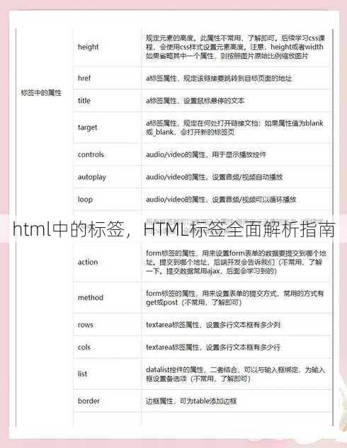 html中的标签