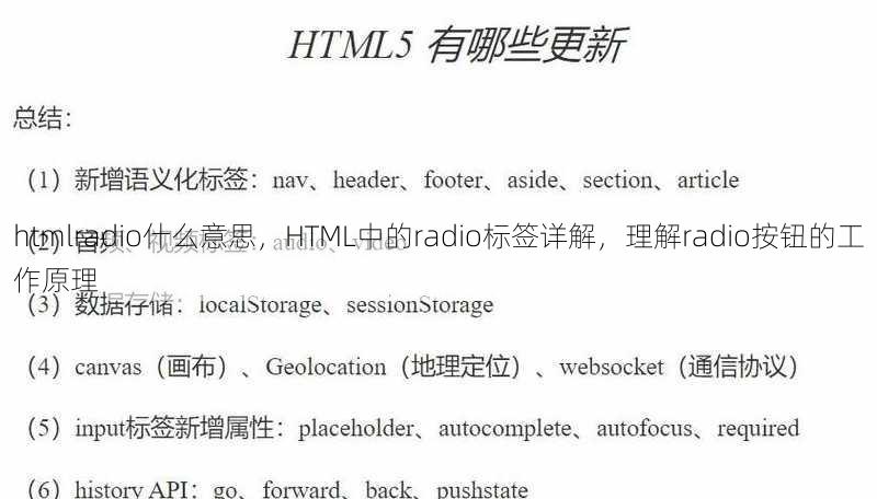 htmlradio什么意思