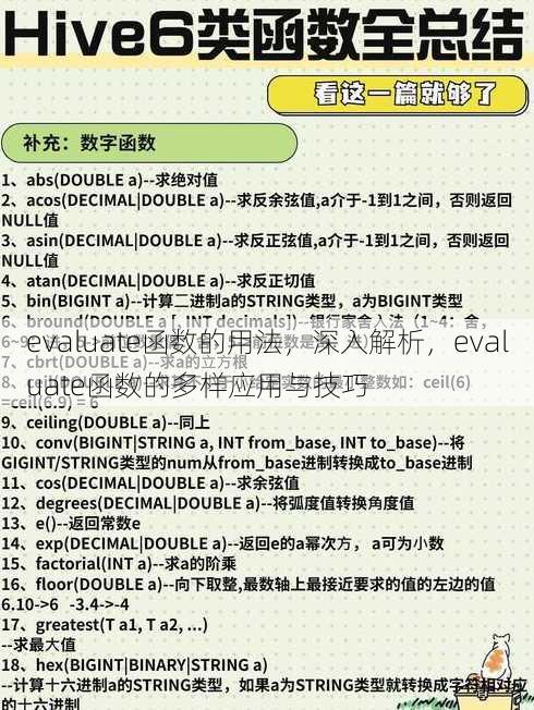 evaluate函数的用法