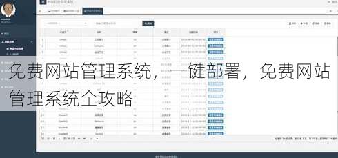 免费网站管理系统