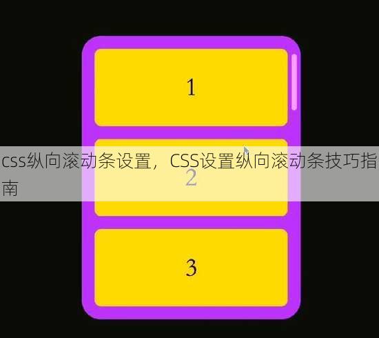 css纵向滚动条设置