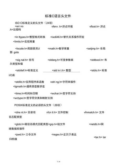 c语言常用头文件（c语言中的头文件有哪些）