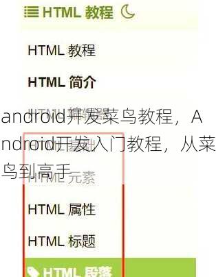 android开发菜鸟教程