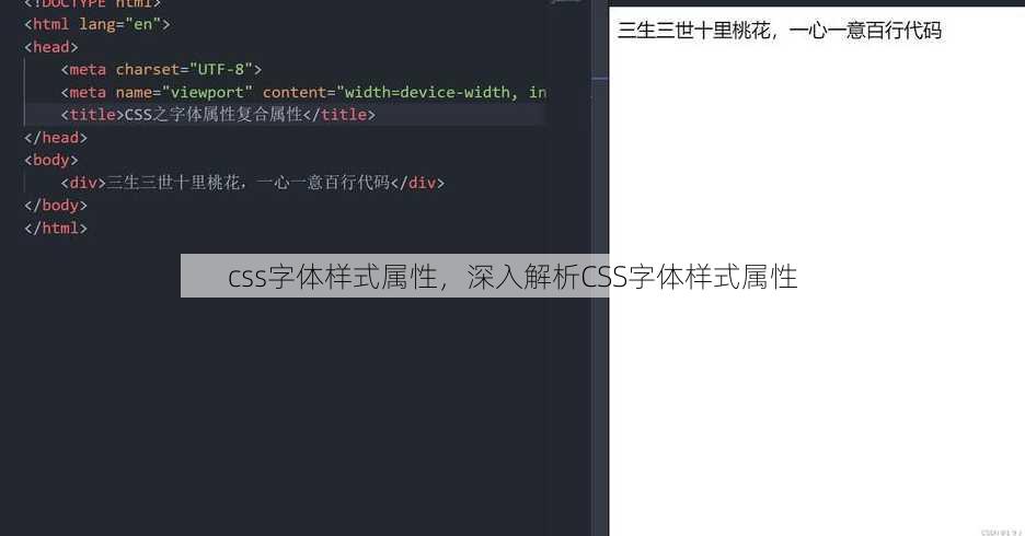 css字体样式属性