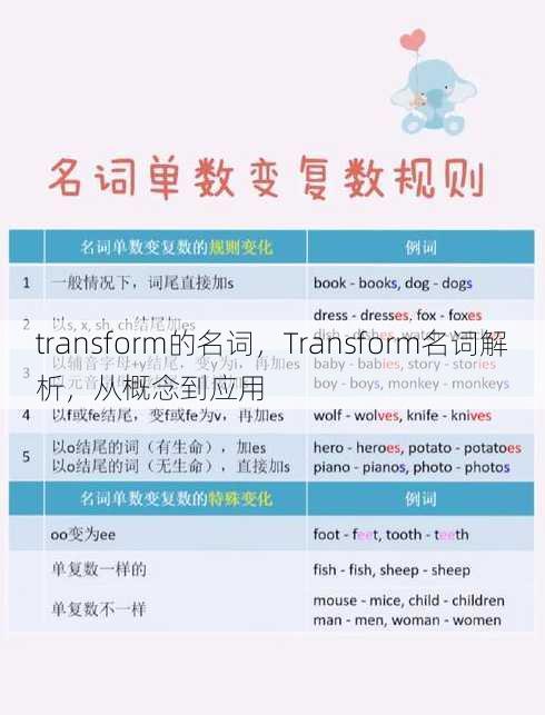 transform的名词