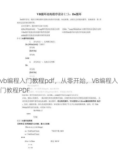 vb编程入门教程pdf