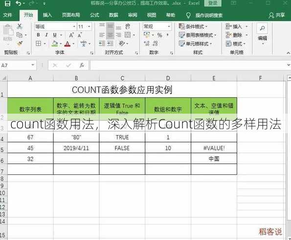 count函数用法
