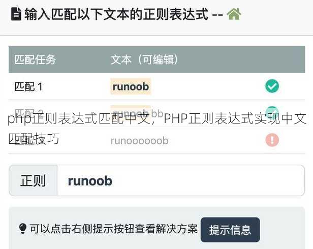 php正则表达式匹配中文