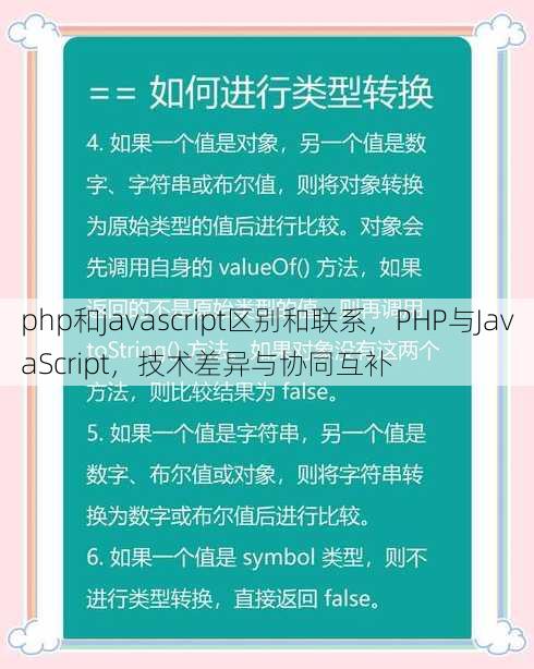 php和javascript区别和联系