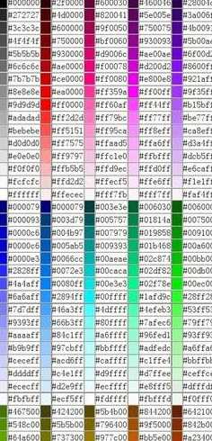 web颜色代码（web的颜色代码）