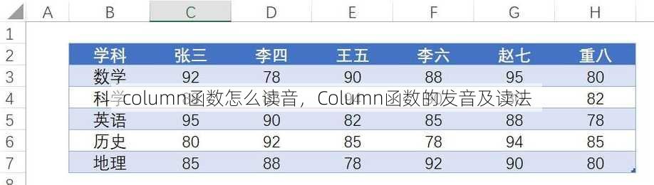 column函数怎么读音