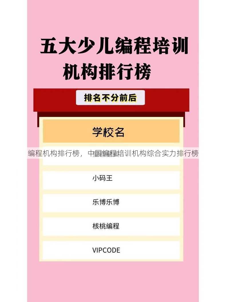 编程机构排行榜