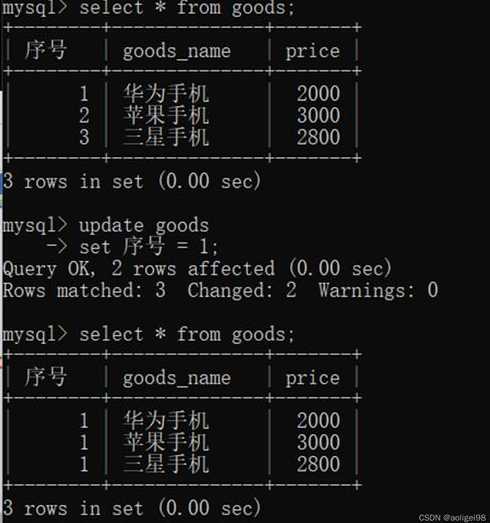 update语句用法2张表（update语句更新表）
