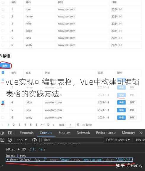 vue实现可编辑表格