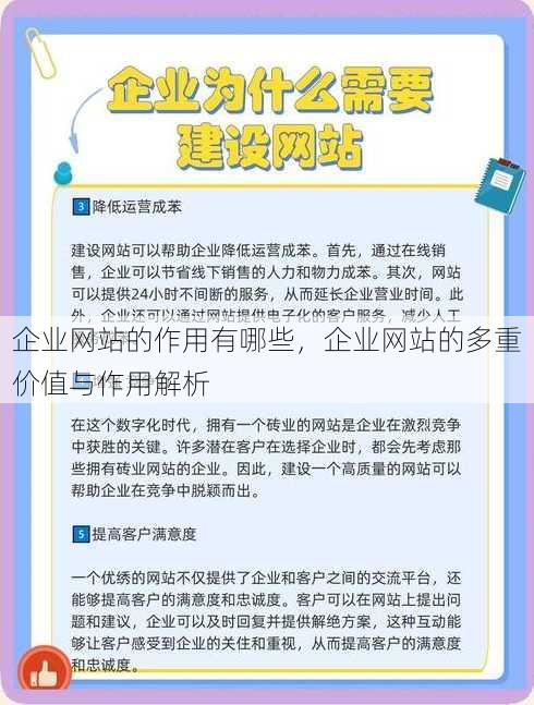 企业网站的作用有哪些