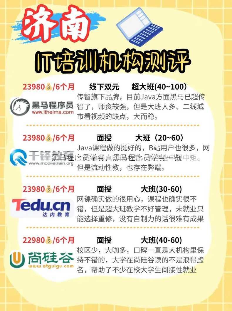 黑马程序员学费