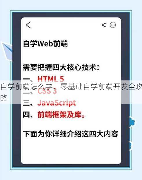 自学前端怎么学