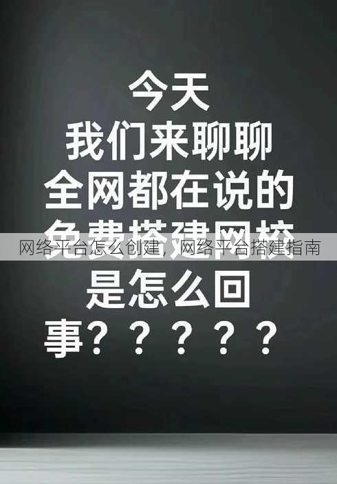 网络平台怎么创建