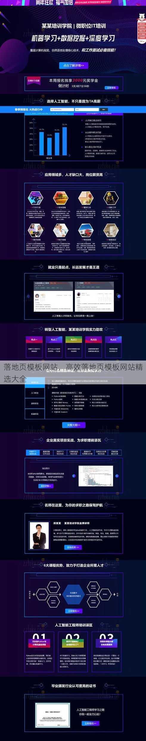 落地页模板网站