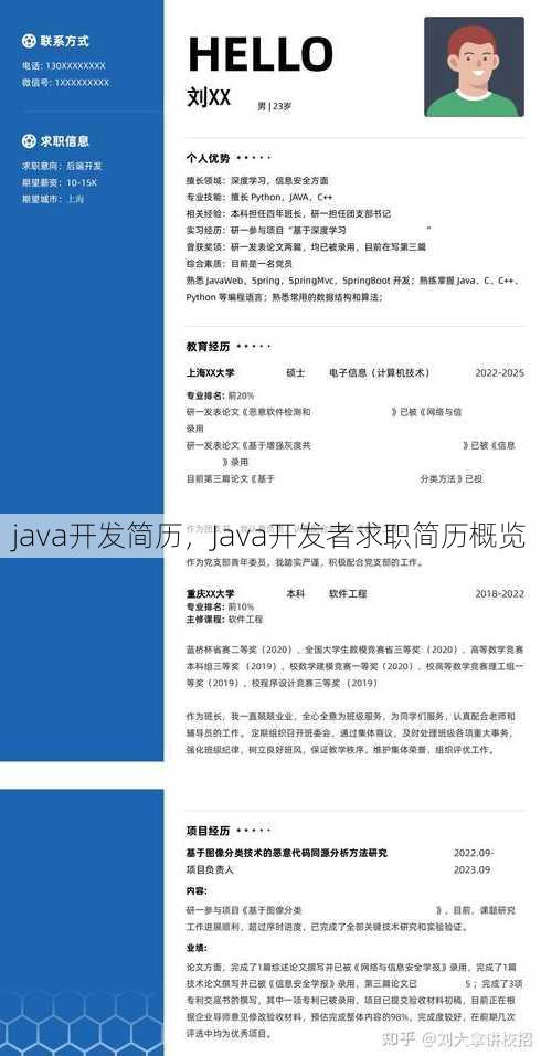 java开发简历