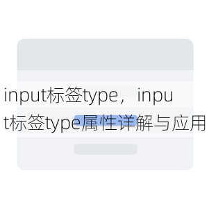 input标签type