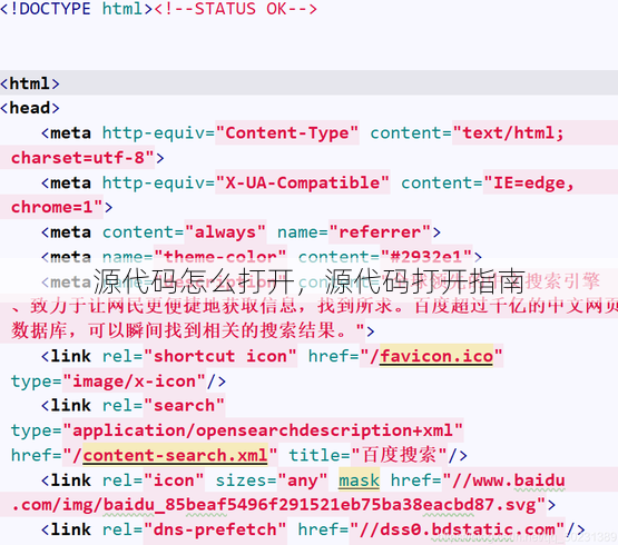 源代码怎么打开
