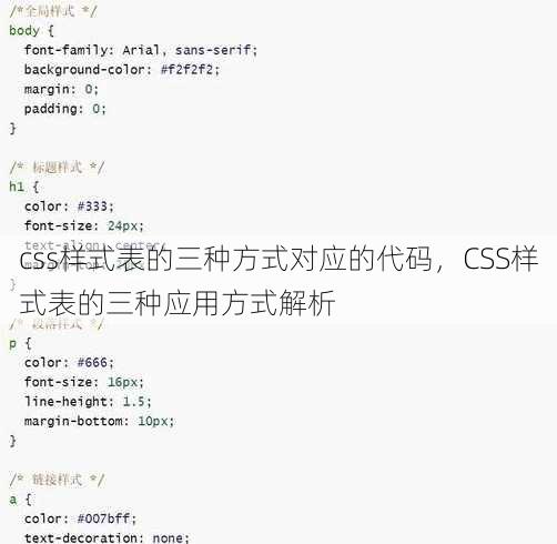 css样式表的三种方式对应的代码